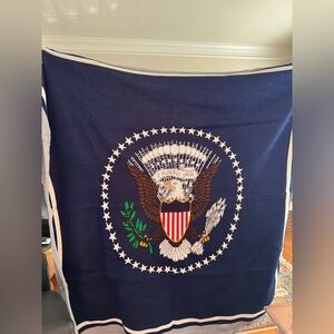 Knit Throw Blanket United States Presidential Seal Acrylic Eagle E Pluribus Unum